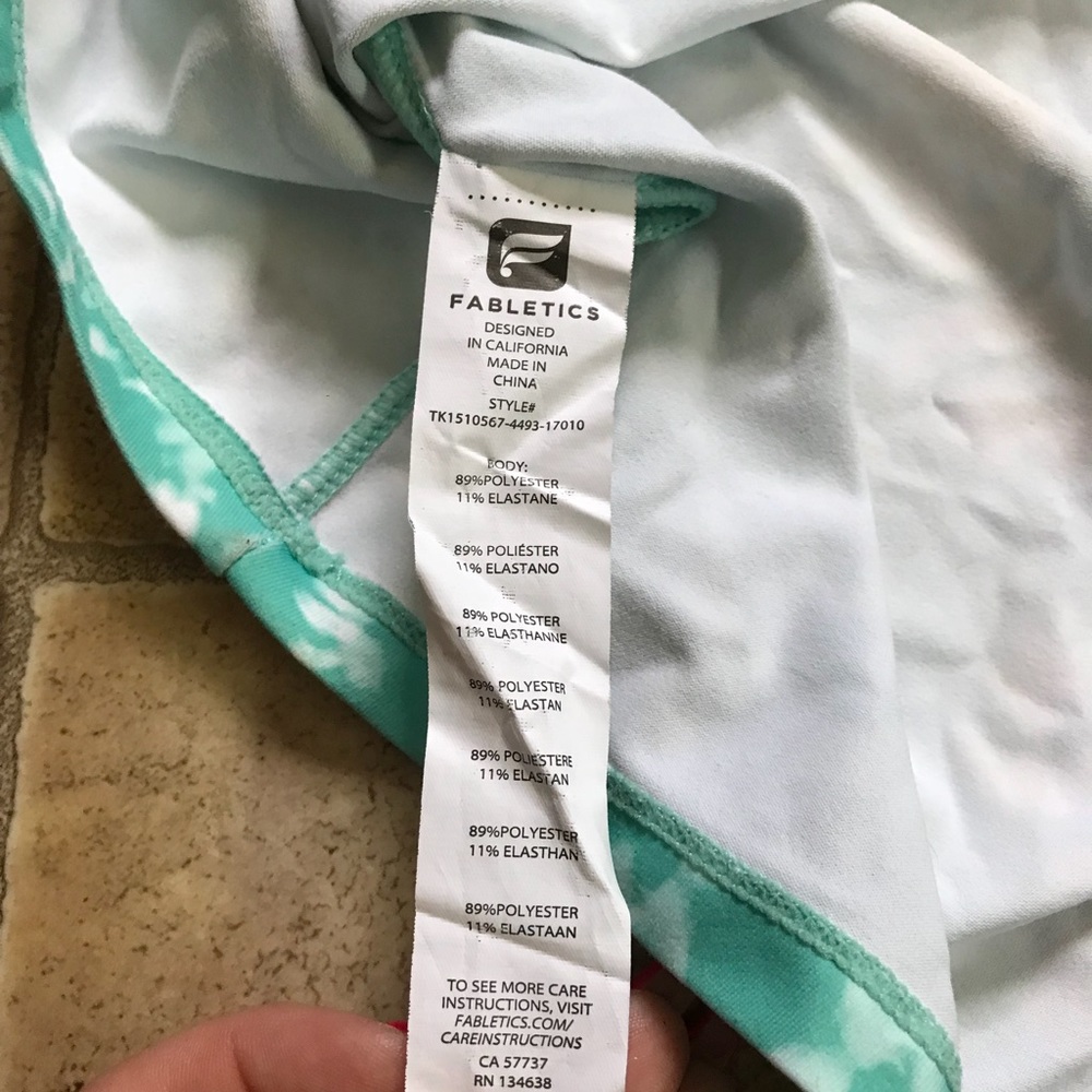 Fabletics Zion tank teal white black size XXS - Picture 6 of 6